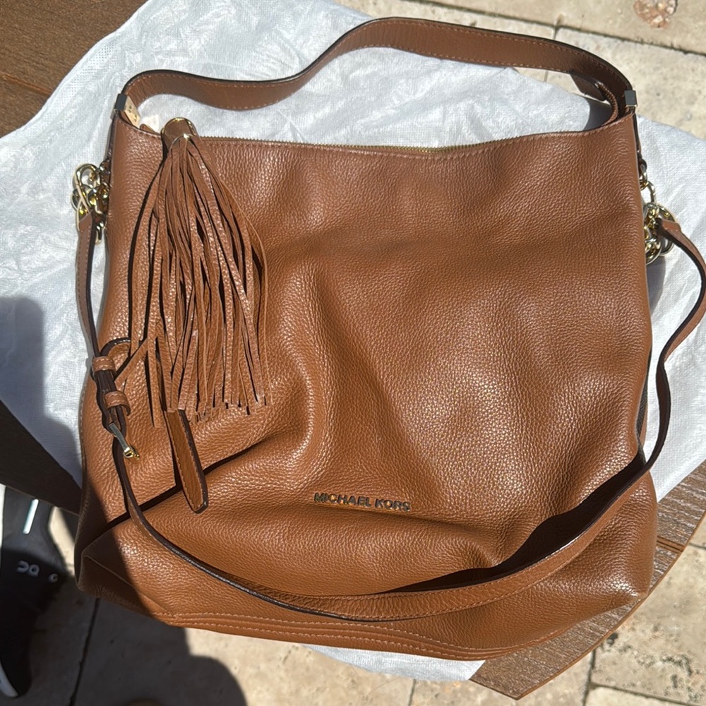 Michael Kors Brown Leather Shoulder Bag